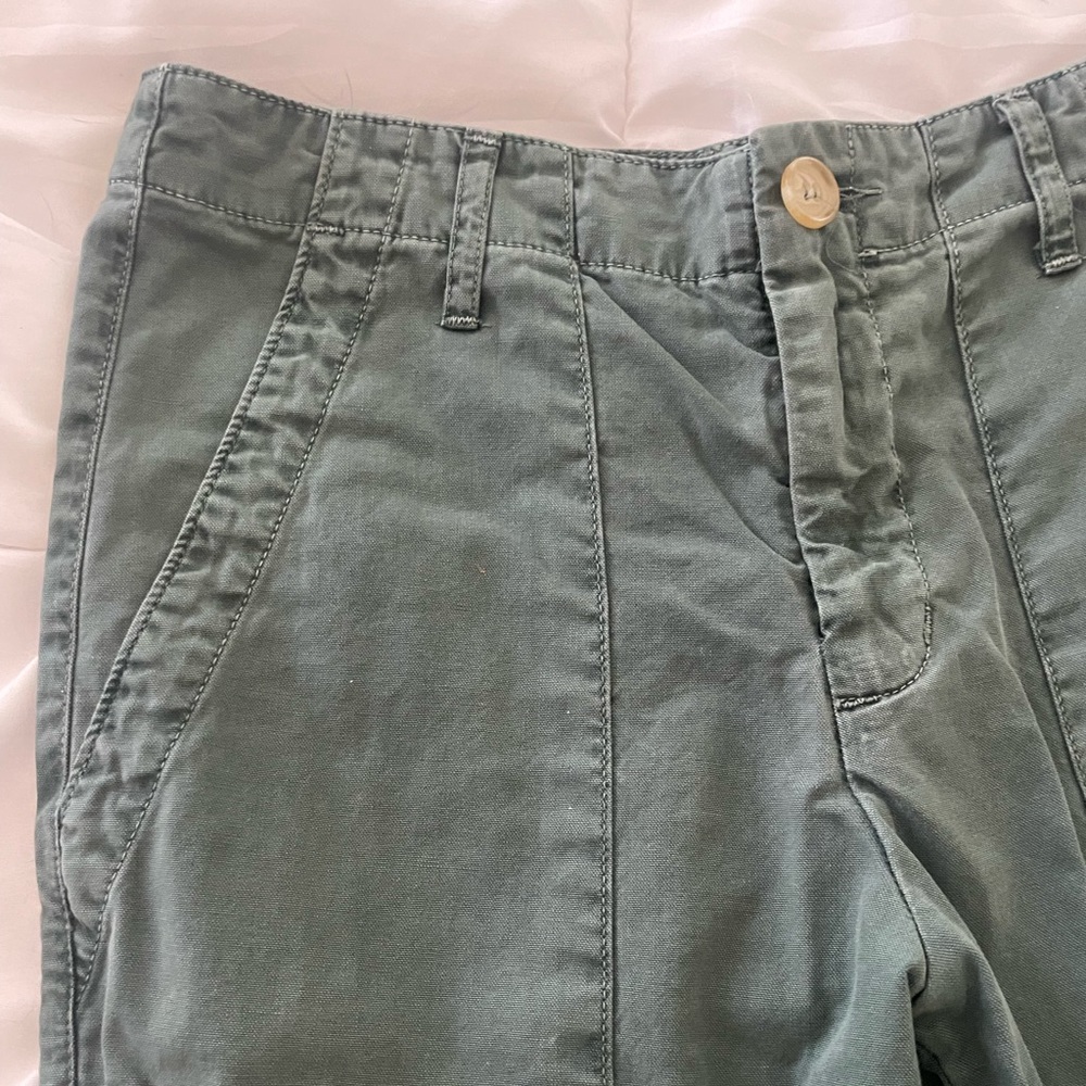 Green Velvet Canvas Pant Size 2